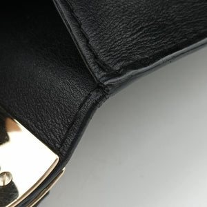 Pre-owned Gucci Interlocking 1973 Flap Black Leather 277522 shoulderbag | stylenewstar