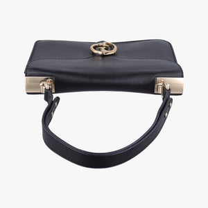 Pre-owned Gucci Interlocking 1973 Flap Black Leather 277522 shoulderbag | stylenewstar