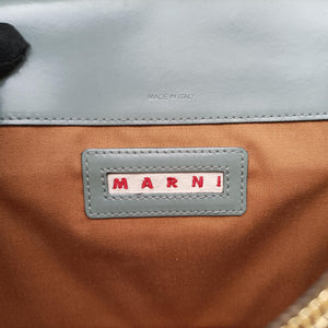 Pre-owned Marni TRUNK White × Green Leather  shoulderbag | stylenewstar