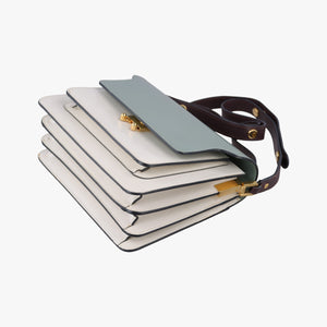 Pre-owned Marni TRUNK White × Green Leather  shoulderbag | stylenewstar