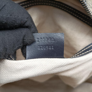 Pre-owned Gucci GG Imprime Messenger Beige × Navy PVC coated canvas×leather 201448 shoulderbag | stylenewstar