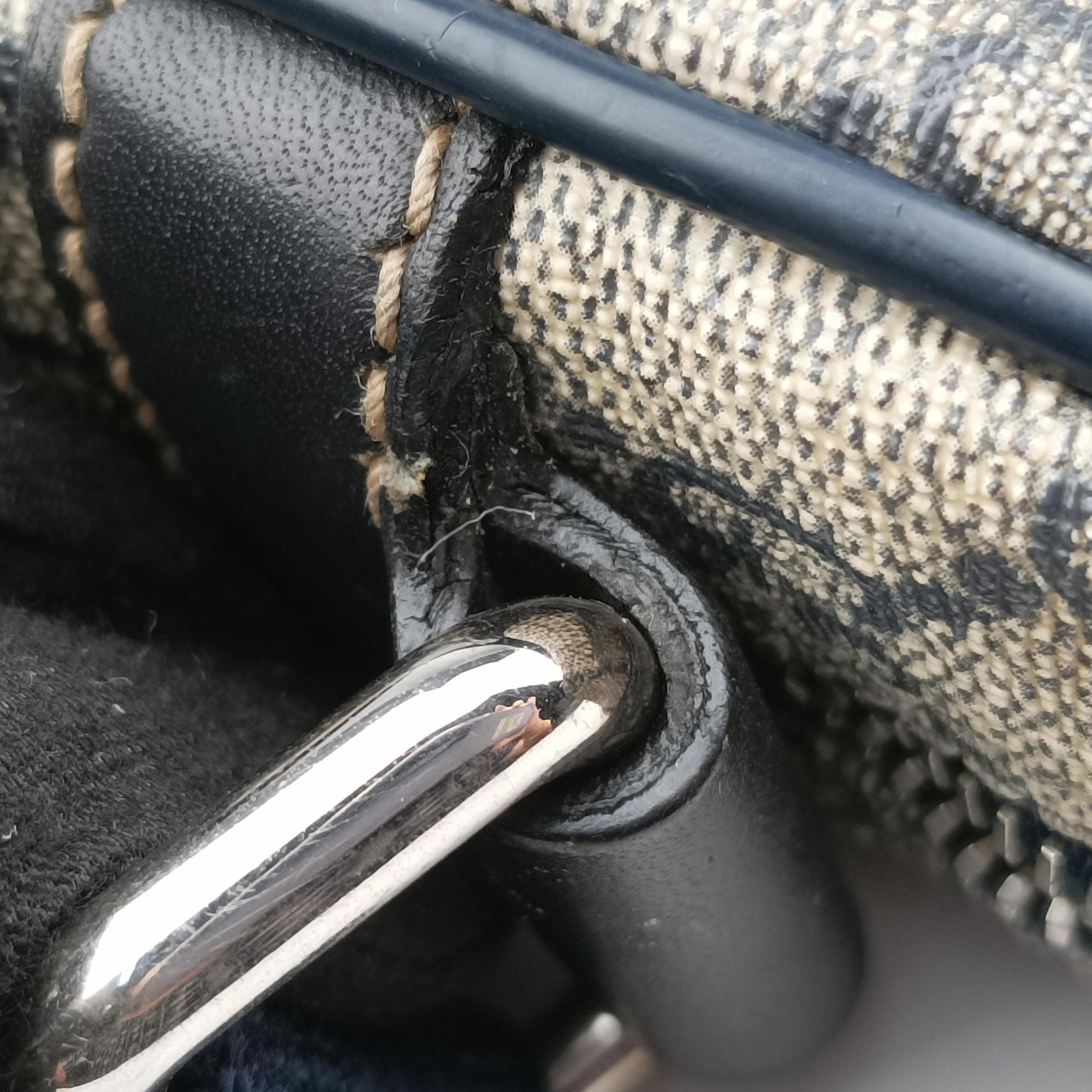 Pre-owned Gucci GG Imprime Messenger Beige × Navy PVC coated canvas×leather 201448 shoulderbag | stylenewstar