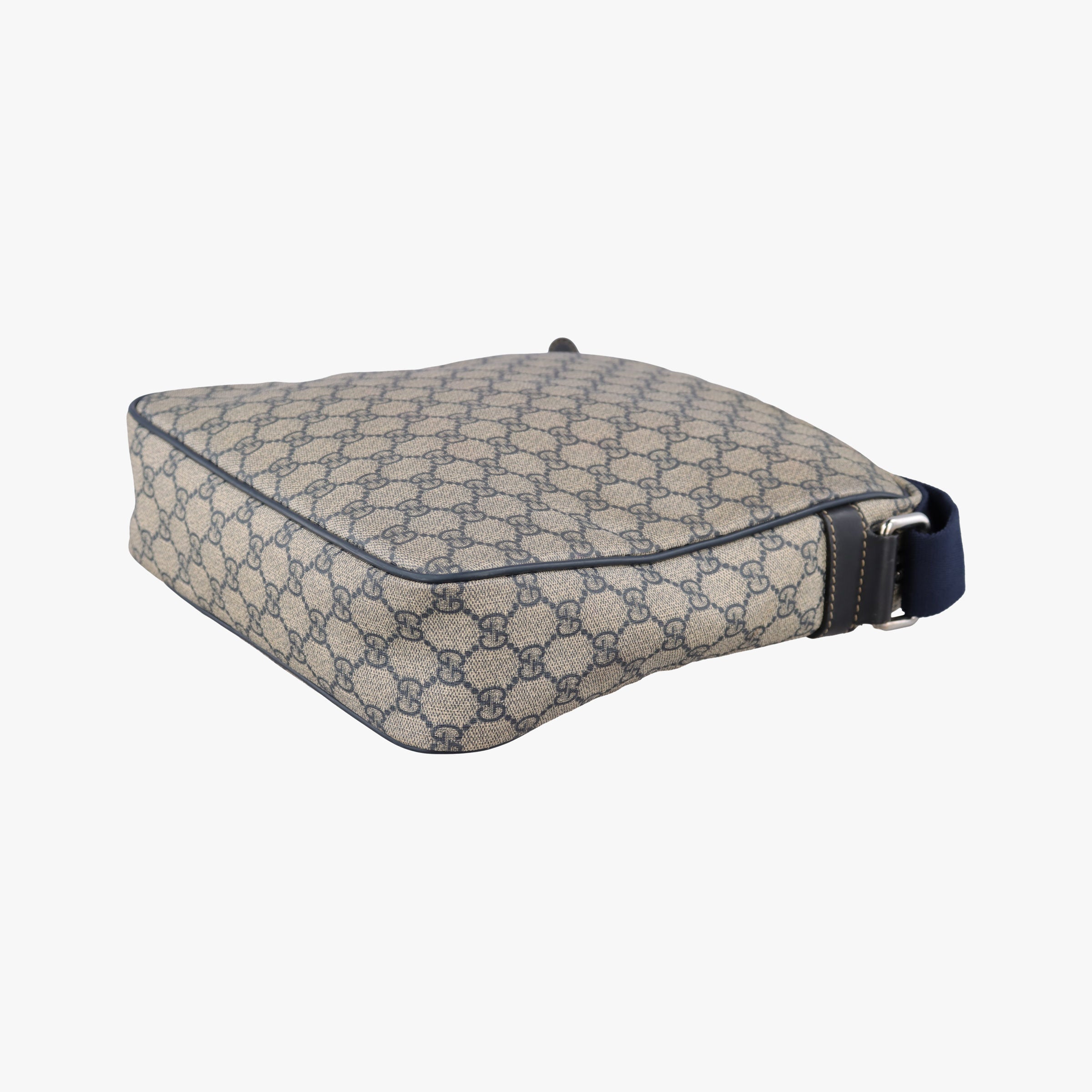 Pre-owned Gucci GG Imprime Messenger Beige × Navy PVC coated canvas×leather 201448 shoulderbag | stylenewstar