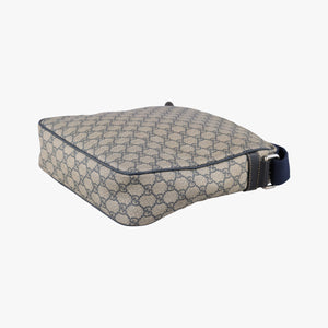 Pre-owned Gucci GG Imprime Messenger Beige × Navy PVC coated canvas×leather 201448 shoulderbag | stylenewstar