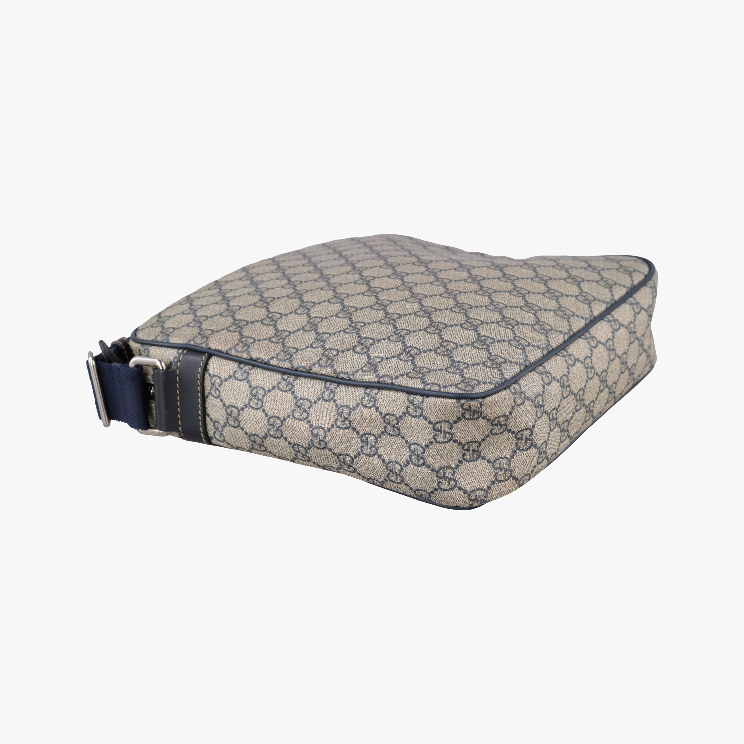 Pre-owned Gucci GG Imprime Messenger Beige × Navy PVC coated canvas×leather 201448 shoulderbag | stylenewstar