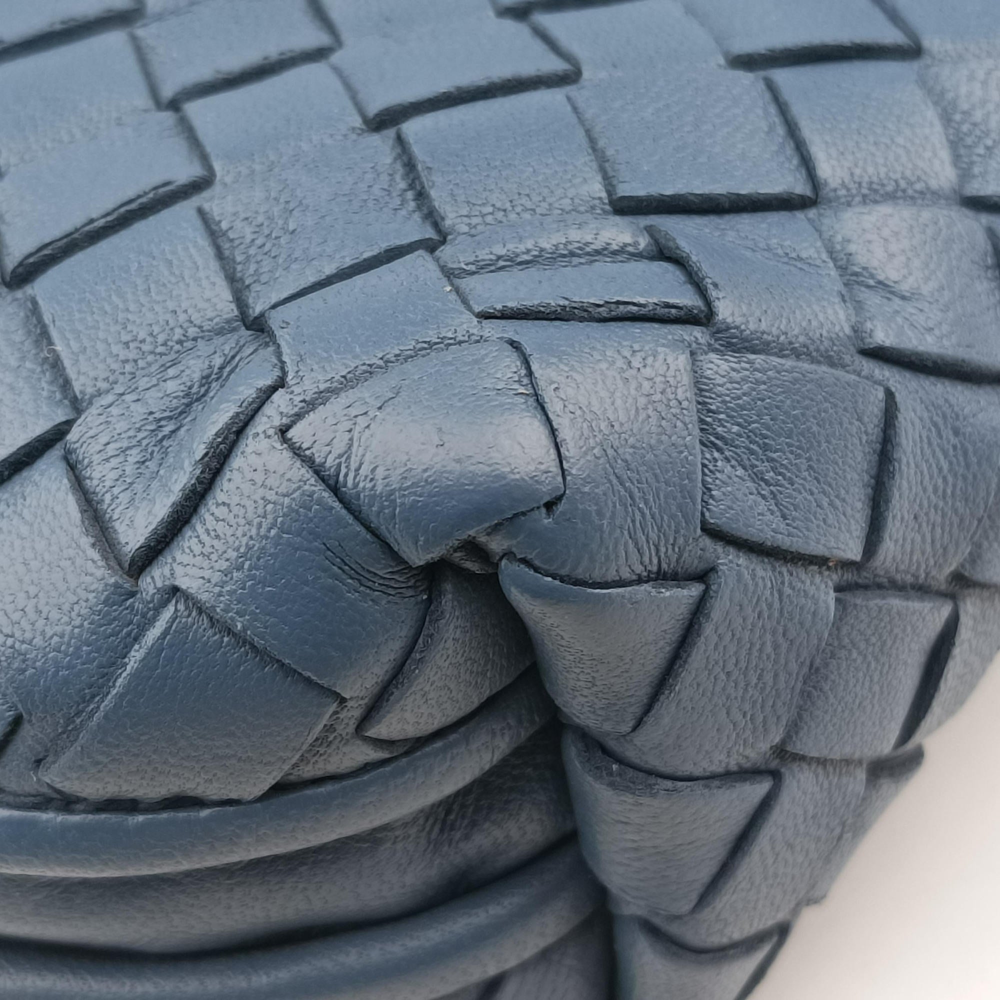 Secondhand Bottega Veneta NODINI Intrecciato Blue lambskin  shoulderbag | stylenewstar