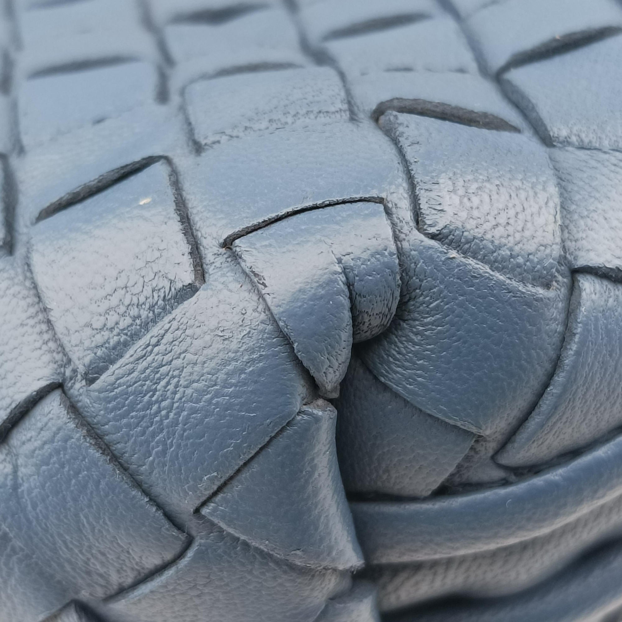 Secondhand Bottega Veneta NODINI Intrecciato Blue lambskin  shoulderbag | stylenewstar