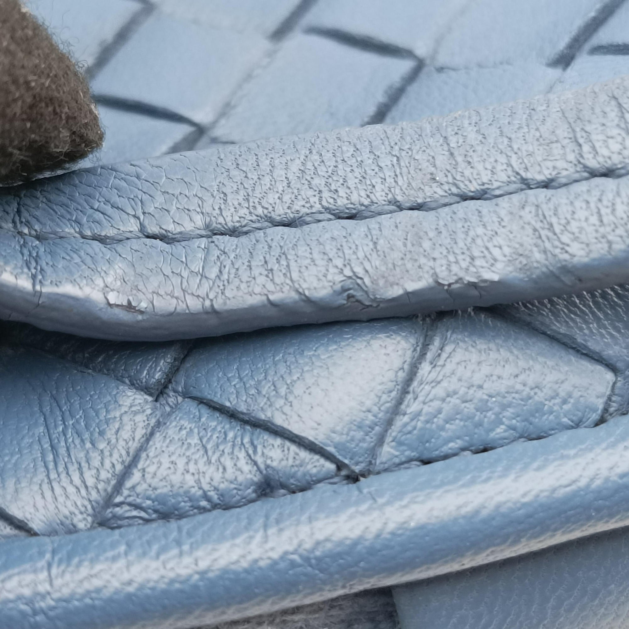Secondhand Bottega Veneta NODINI Intrecciato Blue lambskin  shoulderbag | stylenewstar