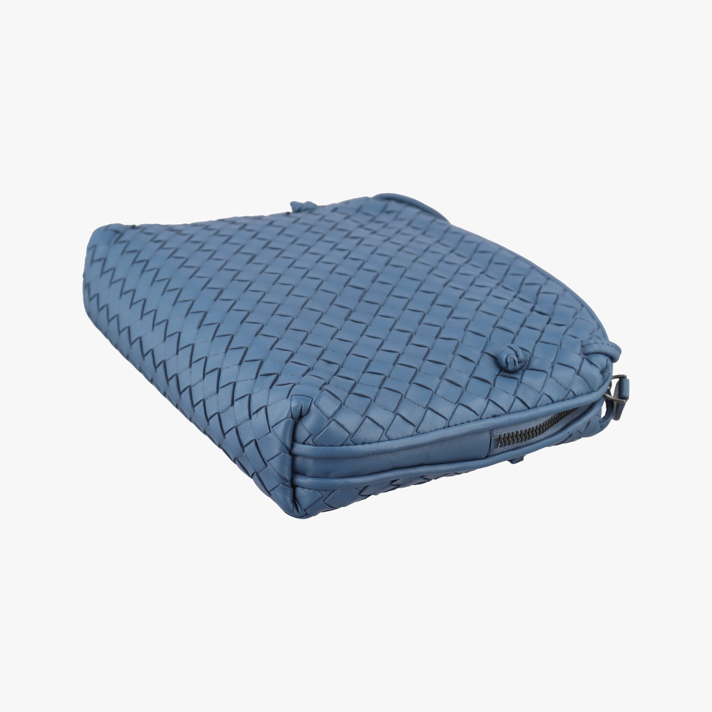 Secondhand Bottega Veneta NODINI Intrecciato Blue lambskin  shoulderbag | stylenewstar