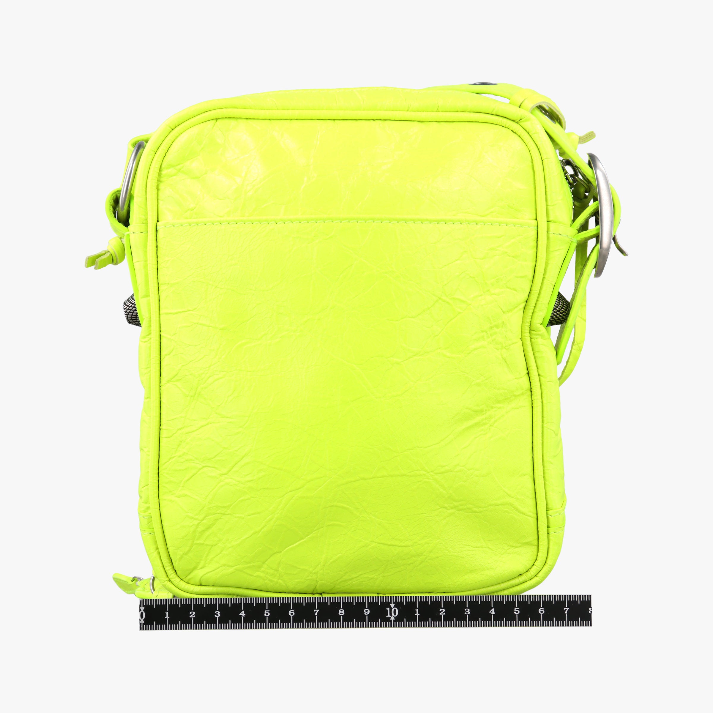 Pre-owned Balenciaga Le Cagole Neon Yellow lambskin  shoulderbag | stylenewstar