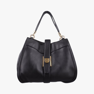 Pre-owned Ferragamo Enny hobo Black Leather  shoulderbag | stylenewstar