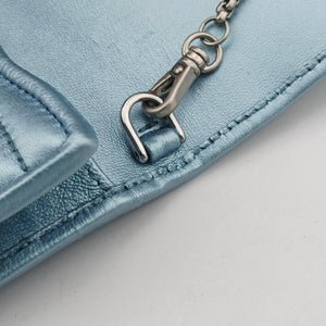 Pre-owned Prada Diagramme Blue Leather  shoulderbag | stylenewstar