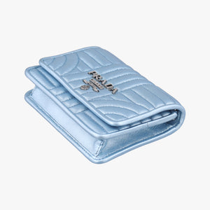 Pre-owned Prada Diagramme Blue Leather  shoulderbag | stylenewstar