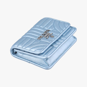 Pre-owned Prada Diagramme Blue Leather  shoulderbag | stylenewstar