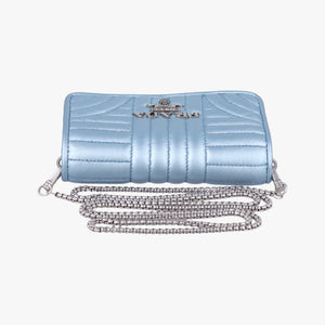 Pre-owned Prada Diagramme Blue Leather  shoulderbag | stylenewstar