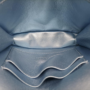 Pre-owned Prada Diagramme Blue Leather  shoulderbag | stylenewstar