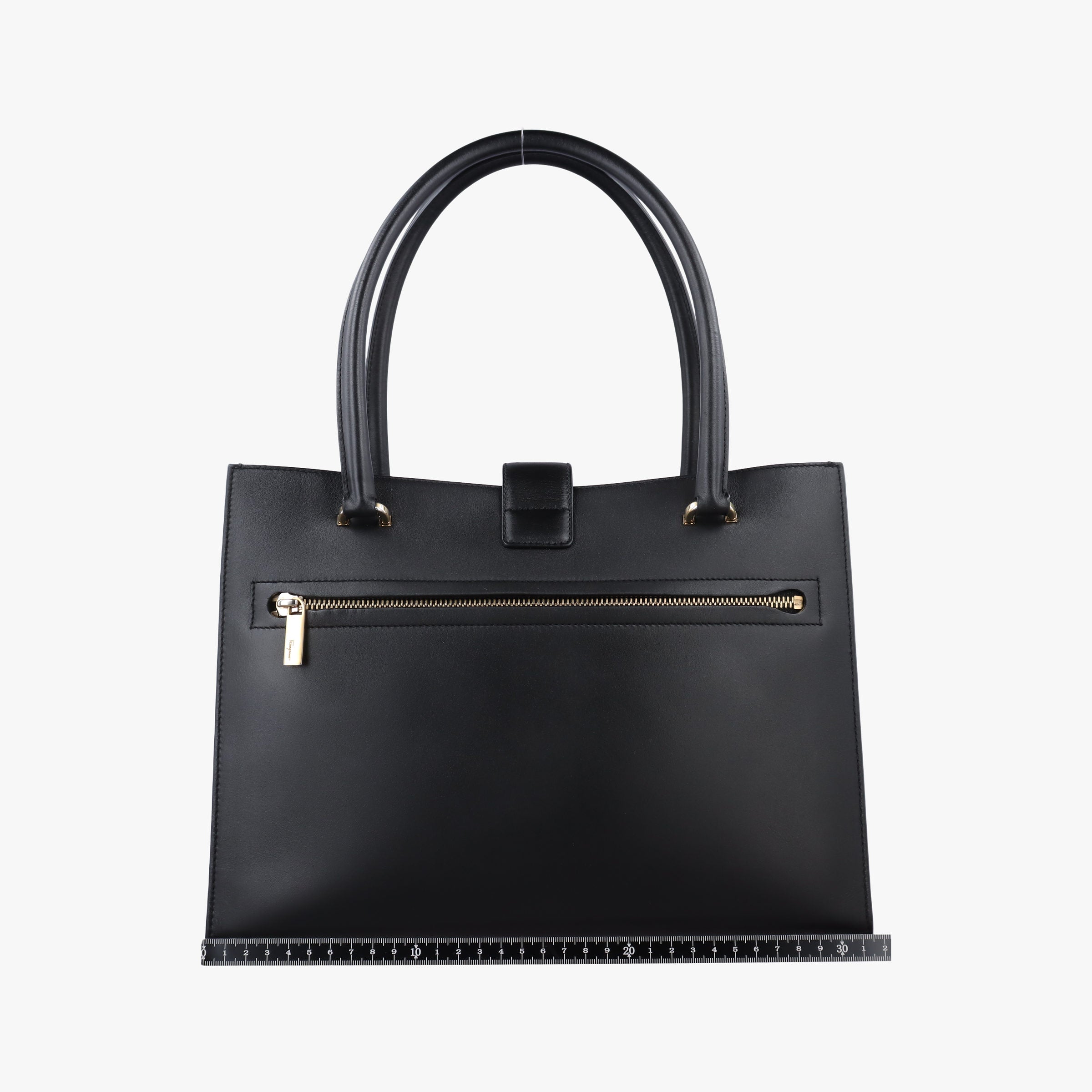 Pre-owned Ferragamo Gancini Juliet Black leather  handbag | stylenewstar