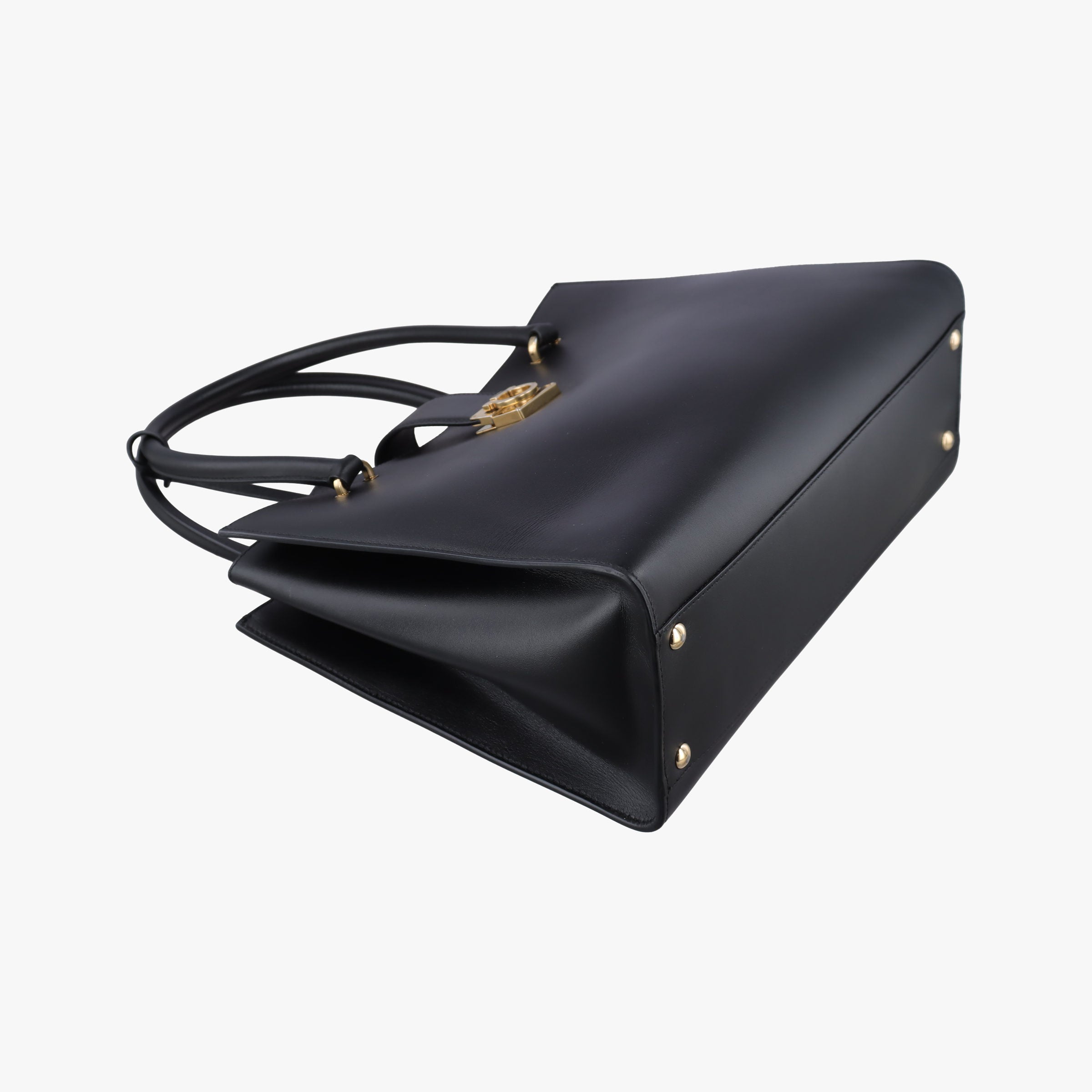 Pre-owned Ferragamo Gancini Juliet Black leather  handbag | stylenewstar