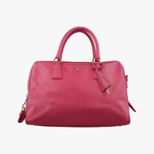 Pre-owned Prada Boston Pink SAFFIANO Leather BN1874 handbag | stylenewstar