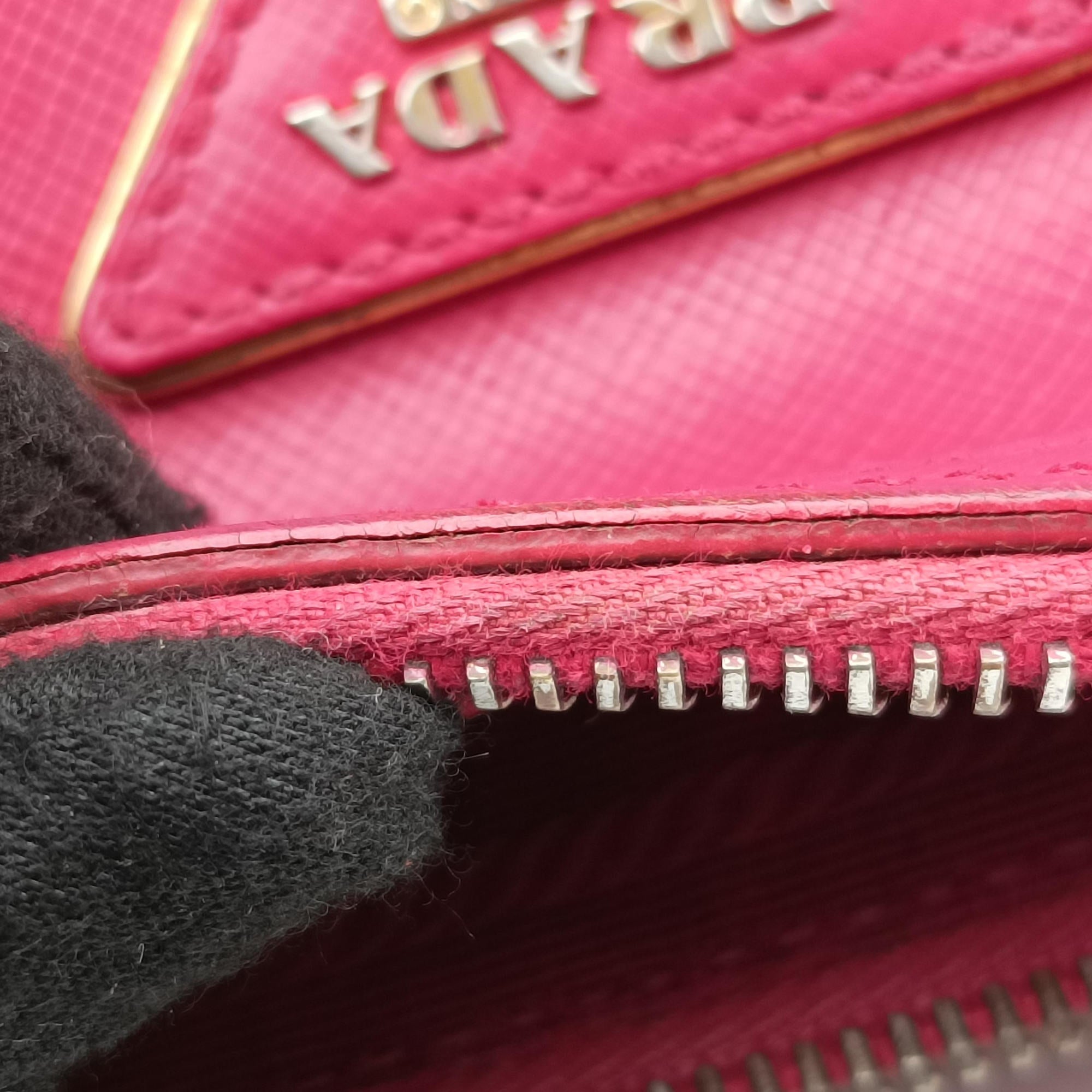Pre-owned Prada Boston Pink SAFFIANO Leather BN1874 handbag | stylenewstar