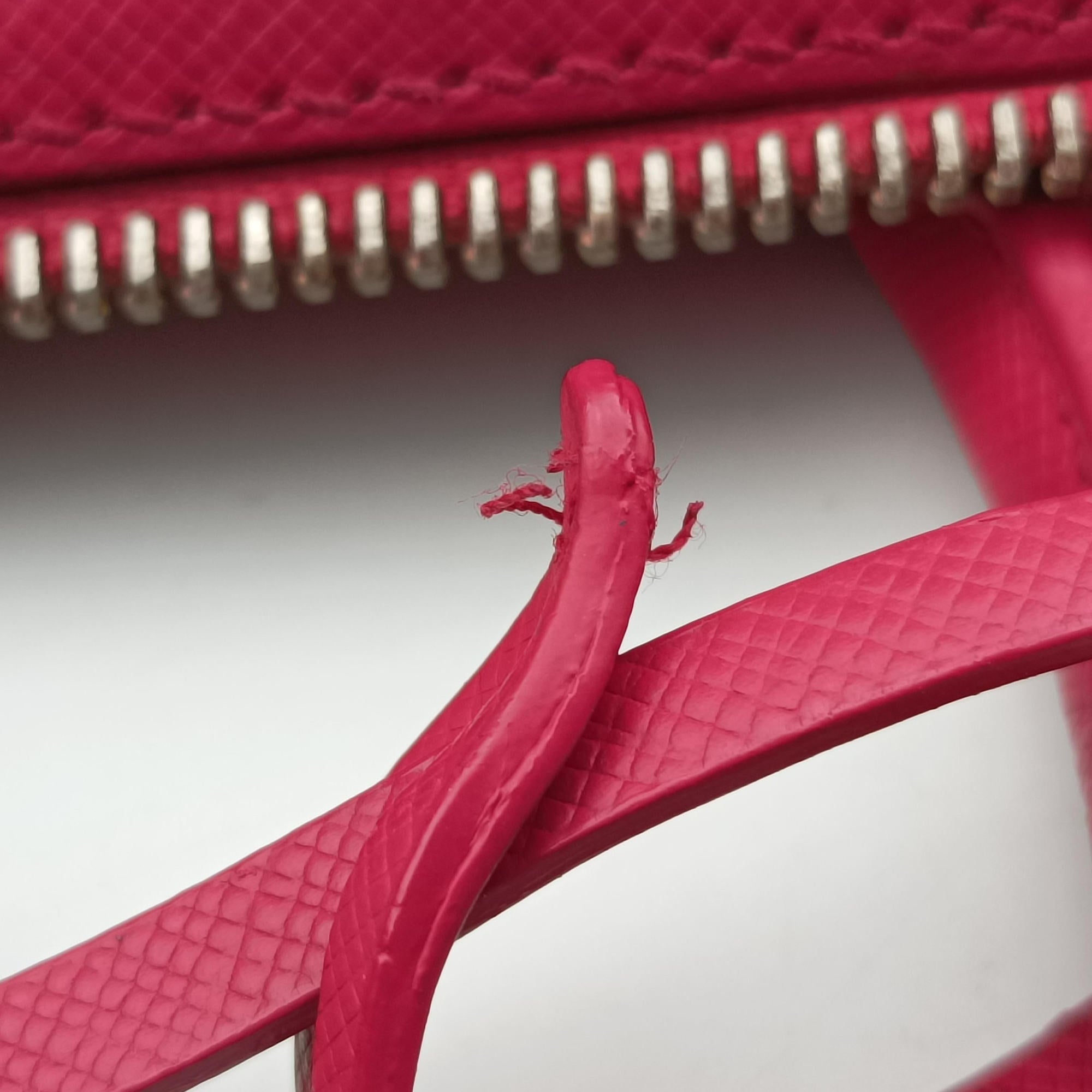 Pre-owned Prada Boston Pink SAFFIANO Leather BN1874 handbag | stylenewstar