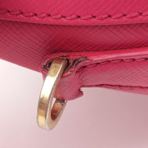Pre-owned Prada Boston Pink SAFFIANO Leather BN1874 handbag | stylenewstar