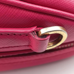Pre-owned Prada Boston Pink SAFFIANO Leather BN1874 handbag | stylenewstar