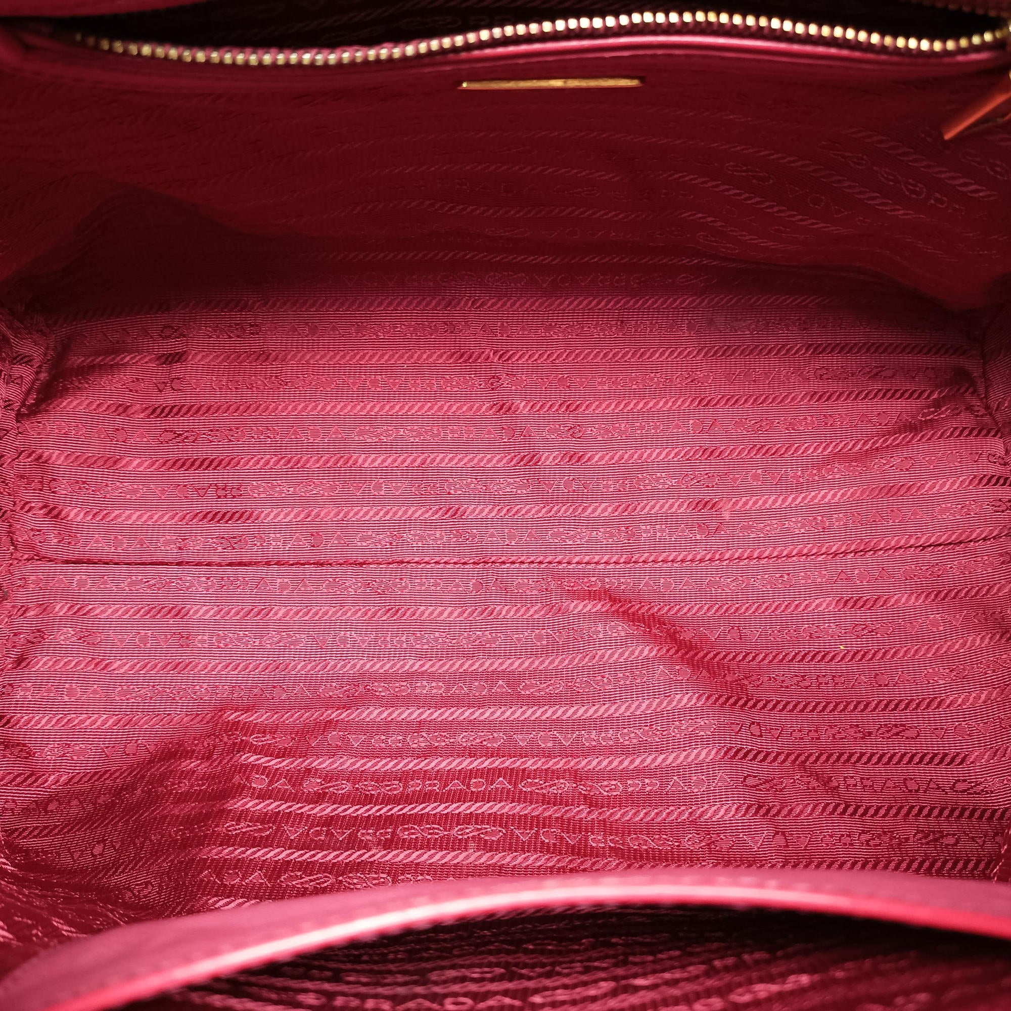 Pre-owned Prada Boston Pink SAFFIANO Leather BN1874 handbag | stylenewstar