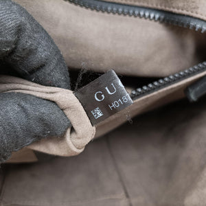 Pre-owned Gucci GG Plus GG Supreme Beige×black PVC coated canvas×Leather 406367 shoulderbag | stylenewstar