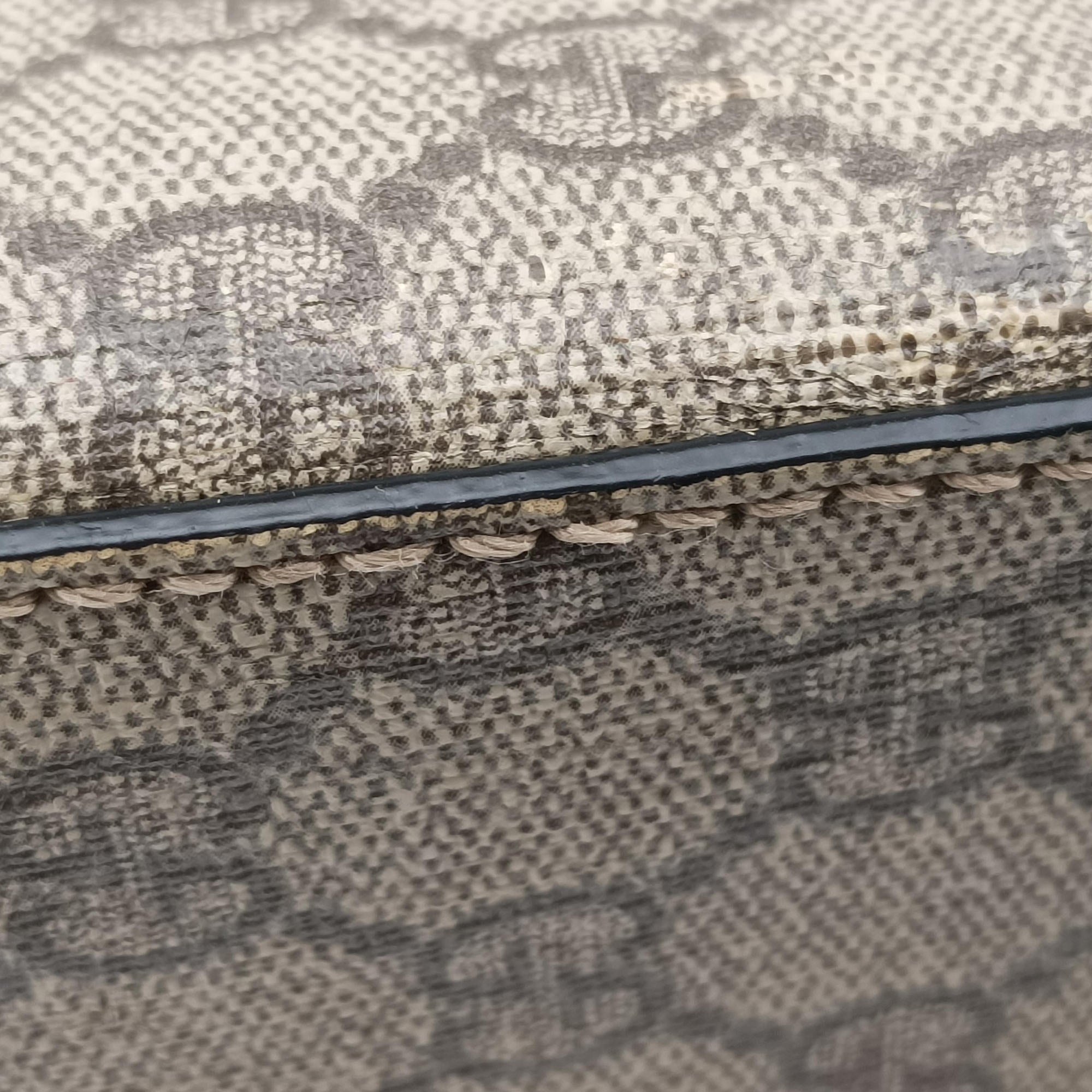 Pre-owned Gucci GG Plus GG Supreme Beige×black PVC coated canvas×Leather 406367 shoulderbag | stylenewstar