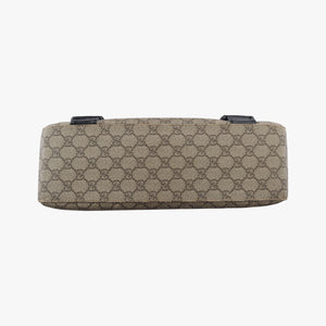 Pre-owned Gucci GG Plus GG Supreme Beige×black PVC coated canvas×Leather 406367 shoulderbag | stylenewstar