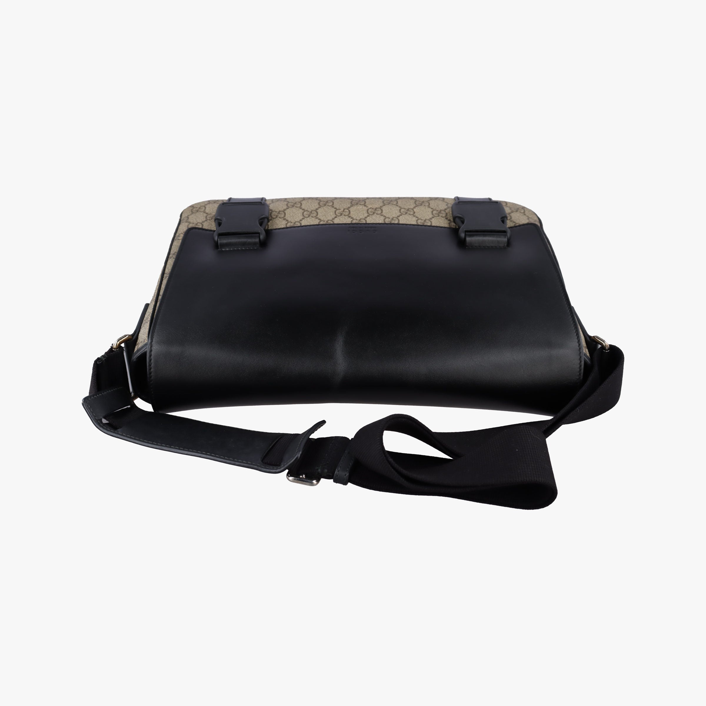 Pre-owned Gucci GG Plus GG Supreme Beige×black PVC coated canvas×Leather 406367 shoulderbag | stylenewstar