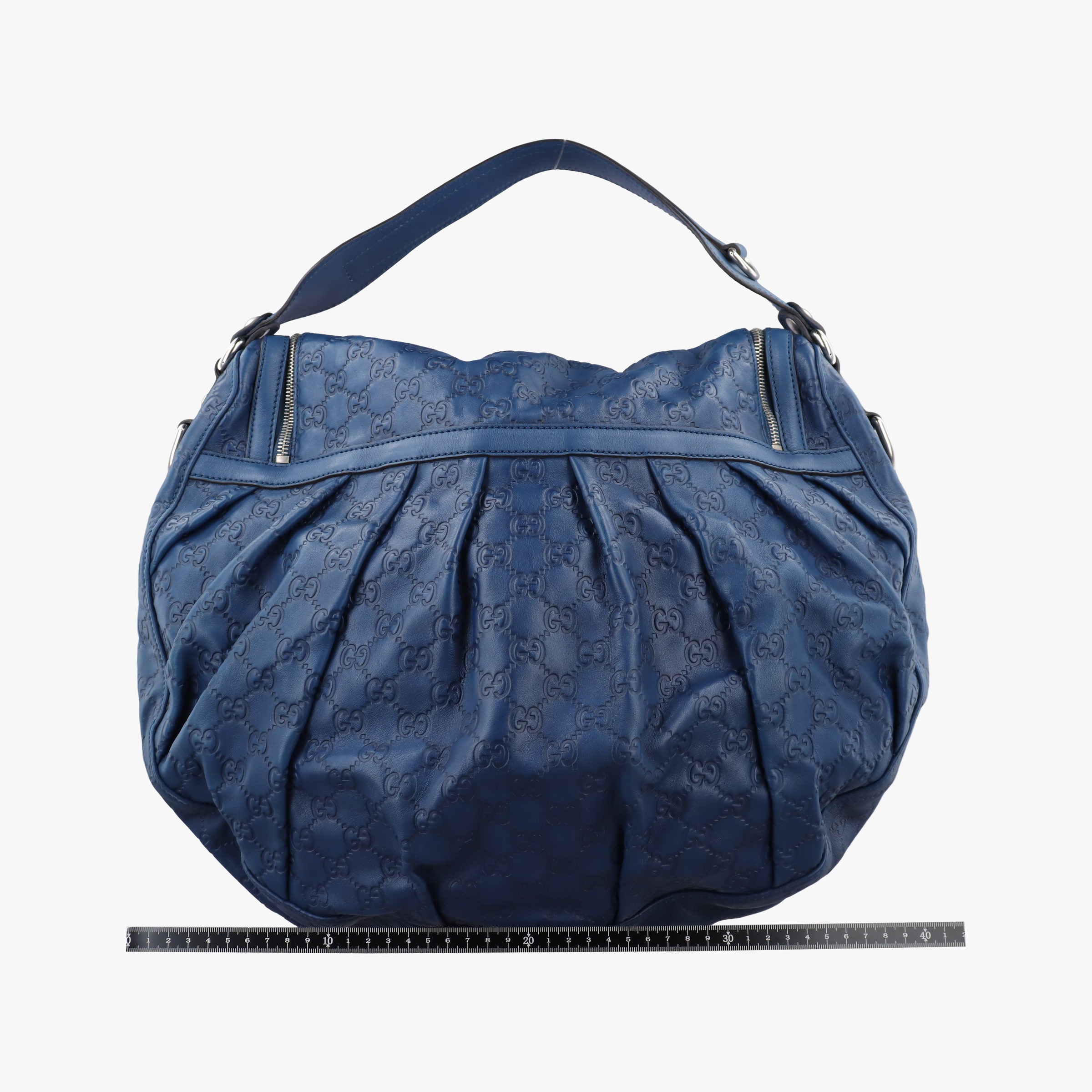 Pre-owned Gucci Icon Bit Blue Leather 228584 shoulderbag | stylenewstar