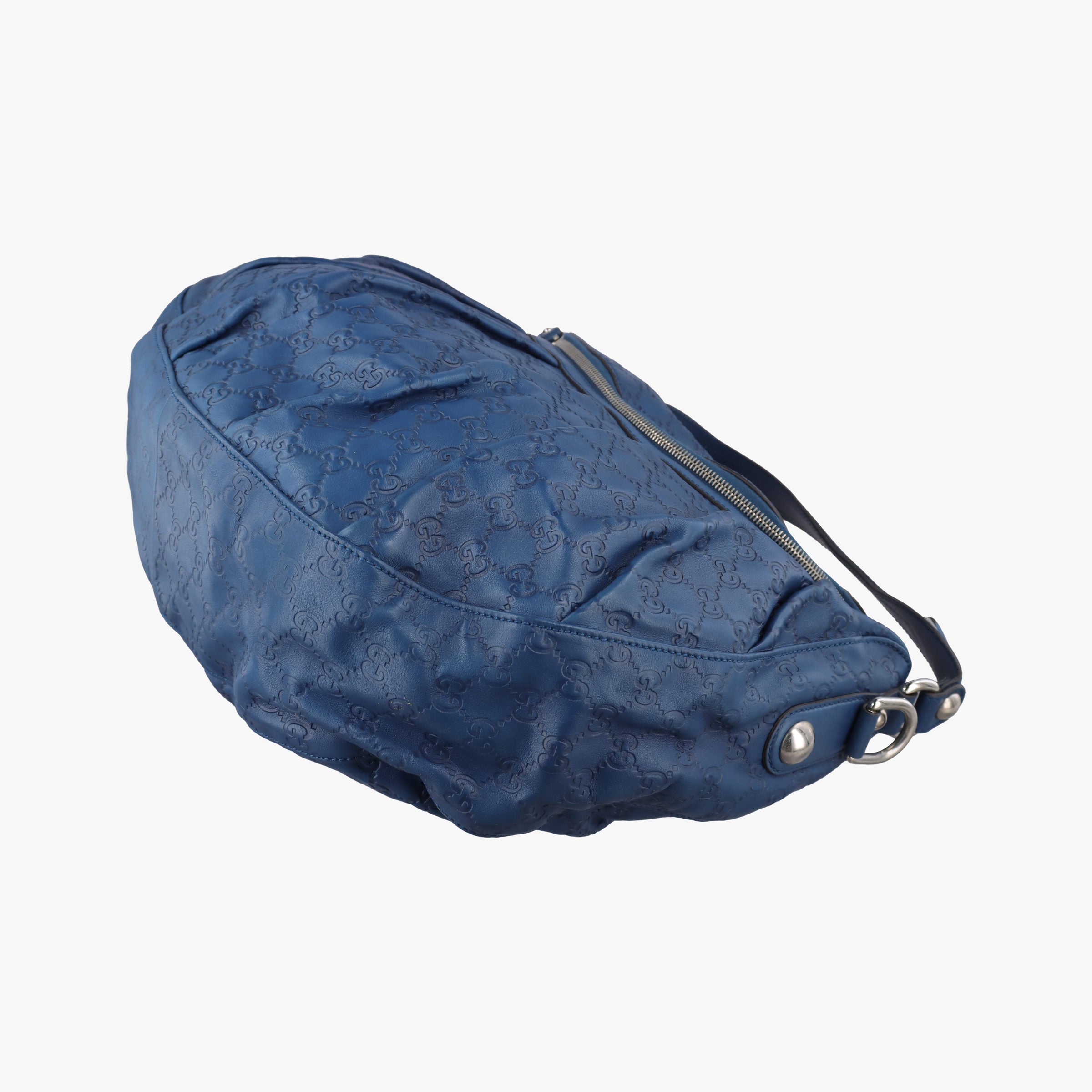 Pre-owned Gucci Icon Bit Blue Leather 228584 shoulderbag | stylenewstar