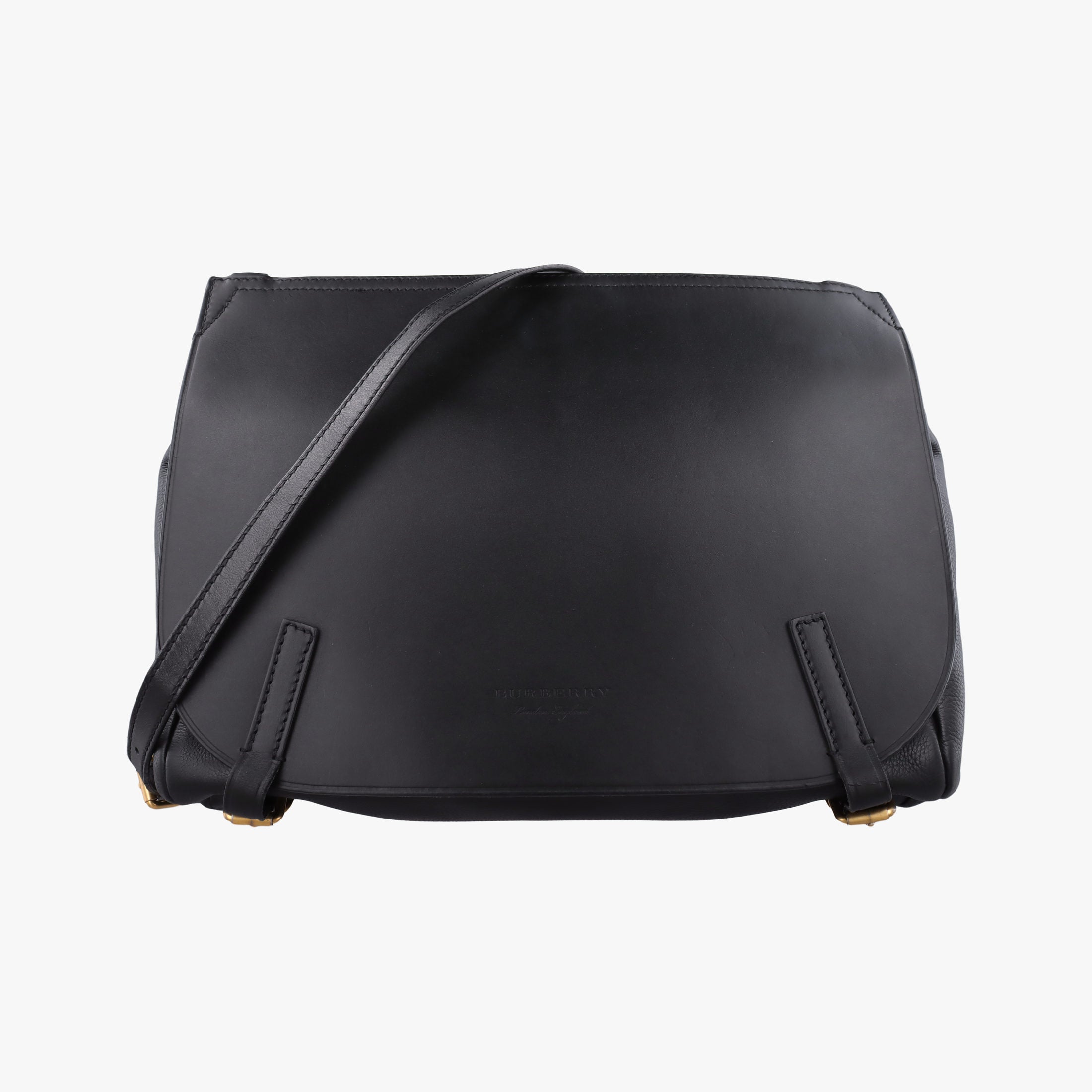 Pre-owned Burberry Bridle Black Leather  shoulderbag | stylenewstar