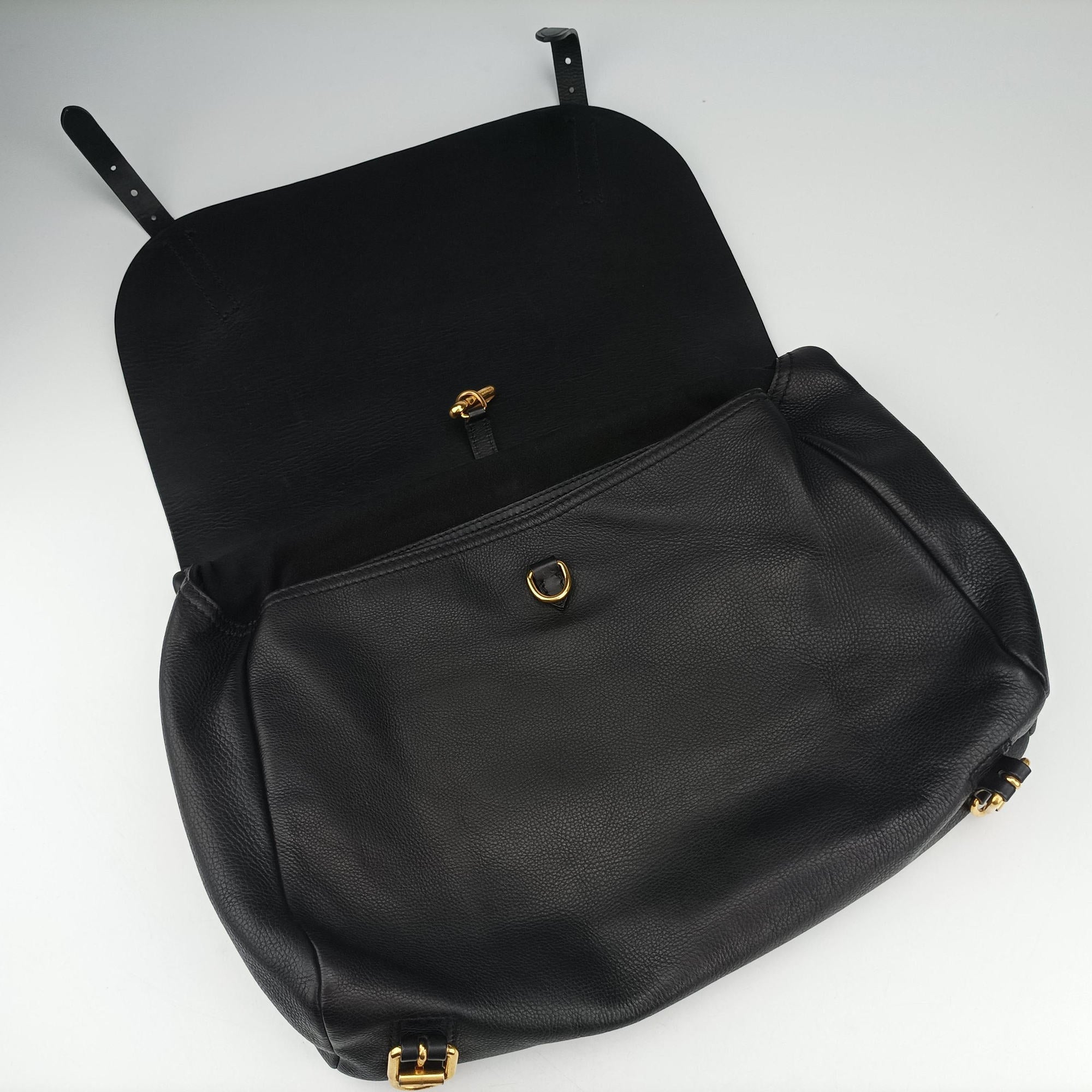 Pre-owned Burberry Bridle Black Leather  shoulderbag | stylenewstar