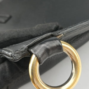 Pre-owned Burberry Bridle Black Leather  shoulderbag | stylenewstar