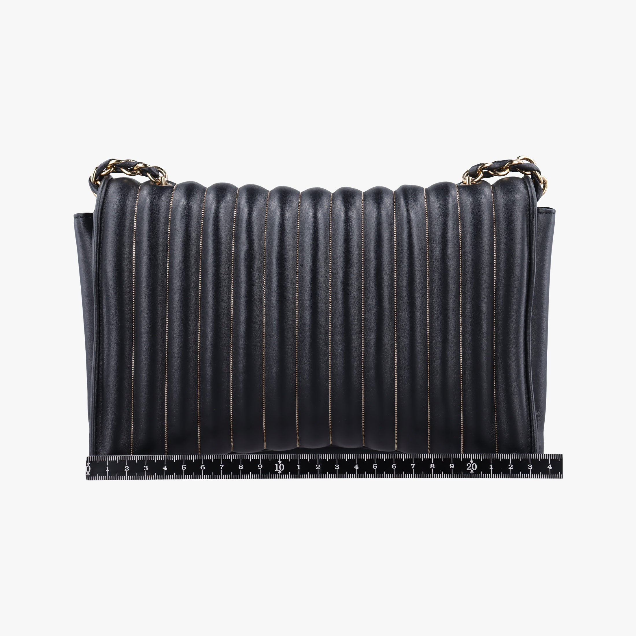 Pre-owned Ferragamo Vara Logo Ribbon Stripe Black Leather  shoulderbag | stylenewstar