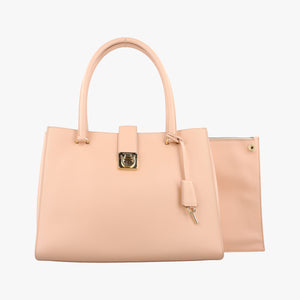 Vintage Ferragamo Gancini Juliet Beige leather  handbag | stylenewstar