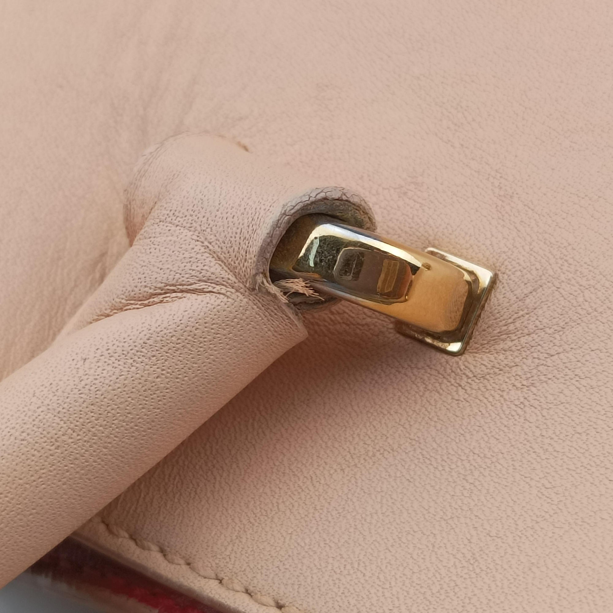 Vintage Ferragamo Gancini Juliet Beige leather  handbag | stylenewstar