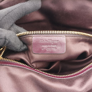 Vintage Ferragamo fiamma Burgundy Leather  handbag | stylenewstar