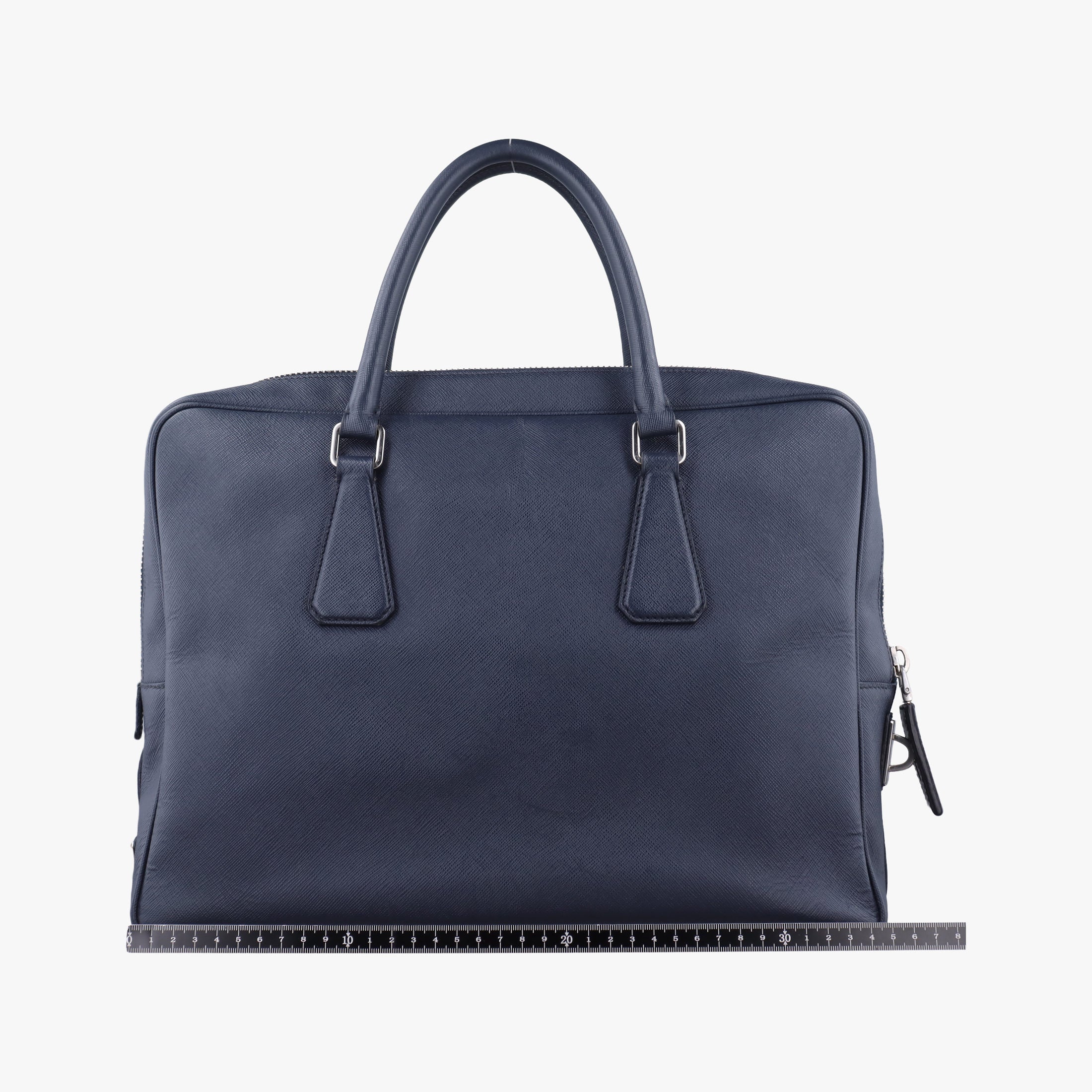 Secondhand Prada business bag briefcase Navy SAFFIANO Leather 2VE363 handbag | stylenewstar