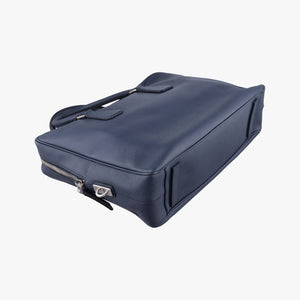 Secondhand Prada business bag briefcase Navy SAFFIANO Leather 2VE363 handbag | stylenewstar