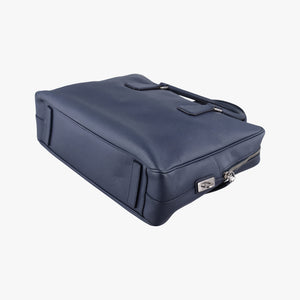 Secondhand Prada business bag briefcase Navy SAFFIANO Leather 2VE363 handbag | stylenewstar