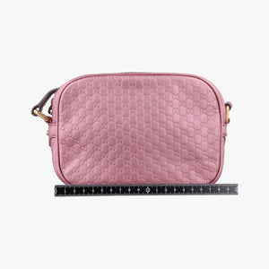 Pre-owned Gucci Microguccissima bamboo camera Pink Leather 309538 shoulderbag | stylenewstar