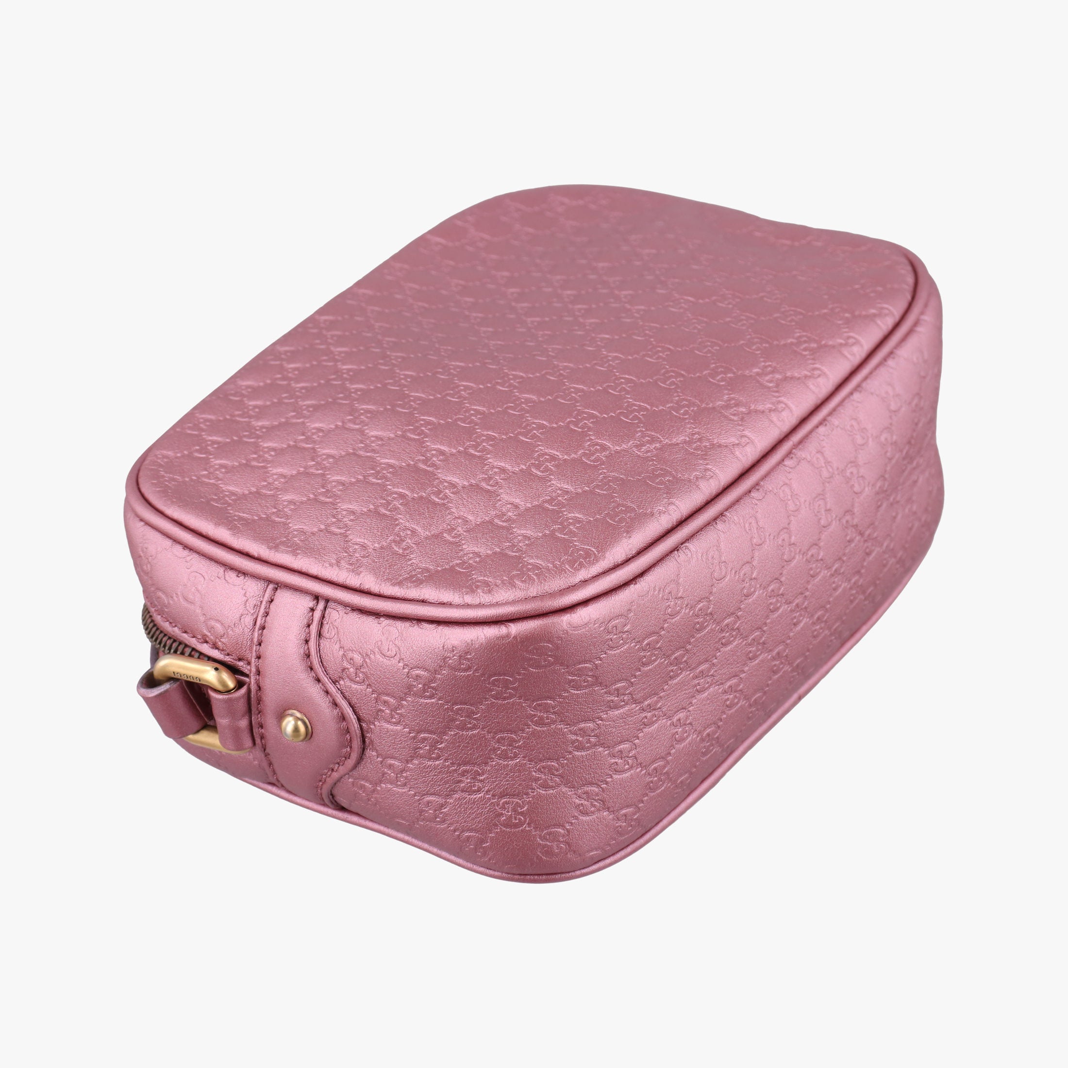 Pre-owned Gucci Microguccissima bamboo camera Pink Leather 309538 shoulderbag | stylenewstar
