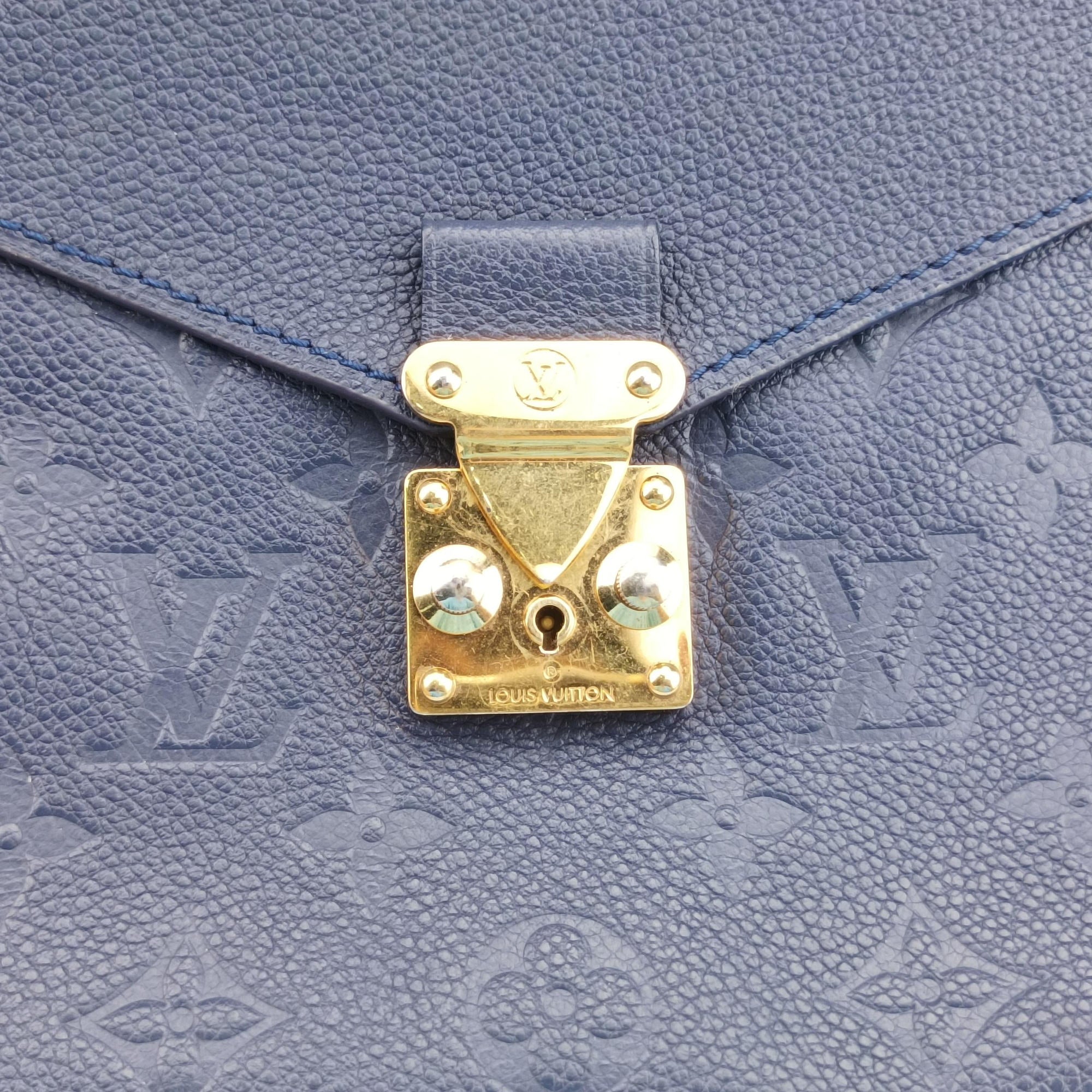 Pre-owned Louis Vuitton Metis Hobo Celeste Blue Monogram Empreinte M40812 shoulderbag | stylenewstar