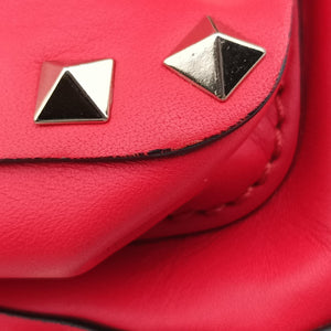 Pre-owned Valentino Rockstud Red Leather  backpack/rucksack | stylenewstar
