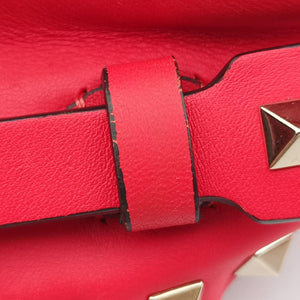 Pre-owned Valentino Rockstud Red Leather  backpack/rucksack | stylenewstar