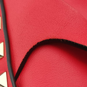 Pre-owned Valentino Rockstud Red Leather  backpack/rucksack | stylenewstar